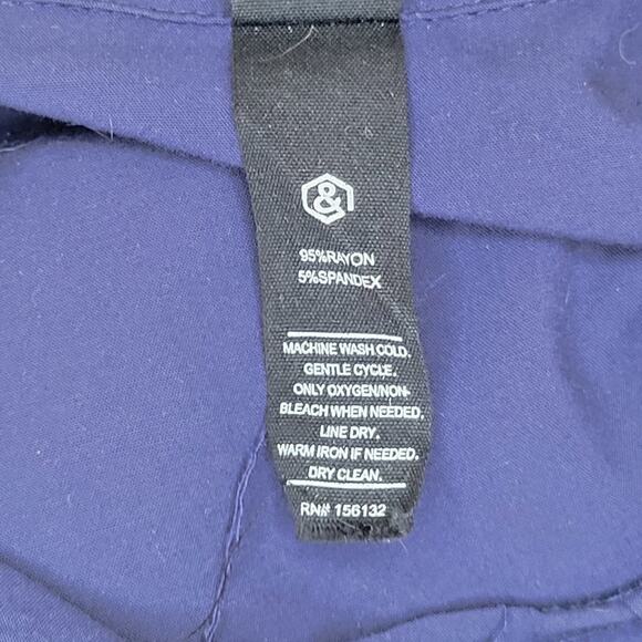 AGNES & DORA Women's Blue Button Up Short Sleeve High Low Shirt Top - Picture 5 of 5